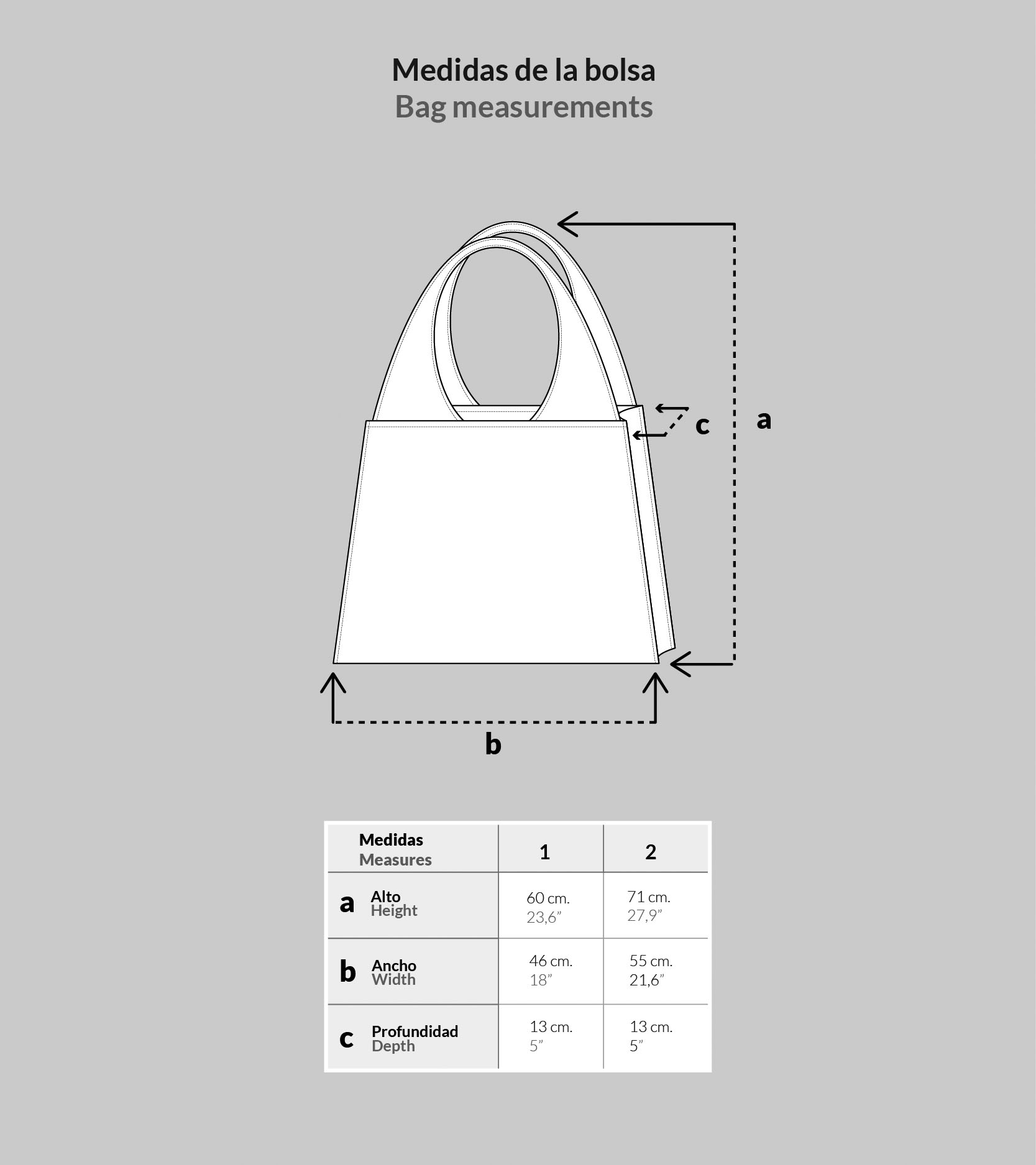 medidas patrón de costura bolsa turka y Inuk