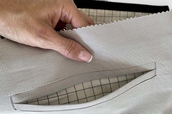 cómo coser bolsillo sastre doble tapeta