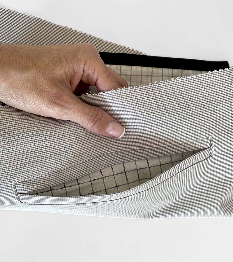 cómo coser bolsillo sastre doble tapeta