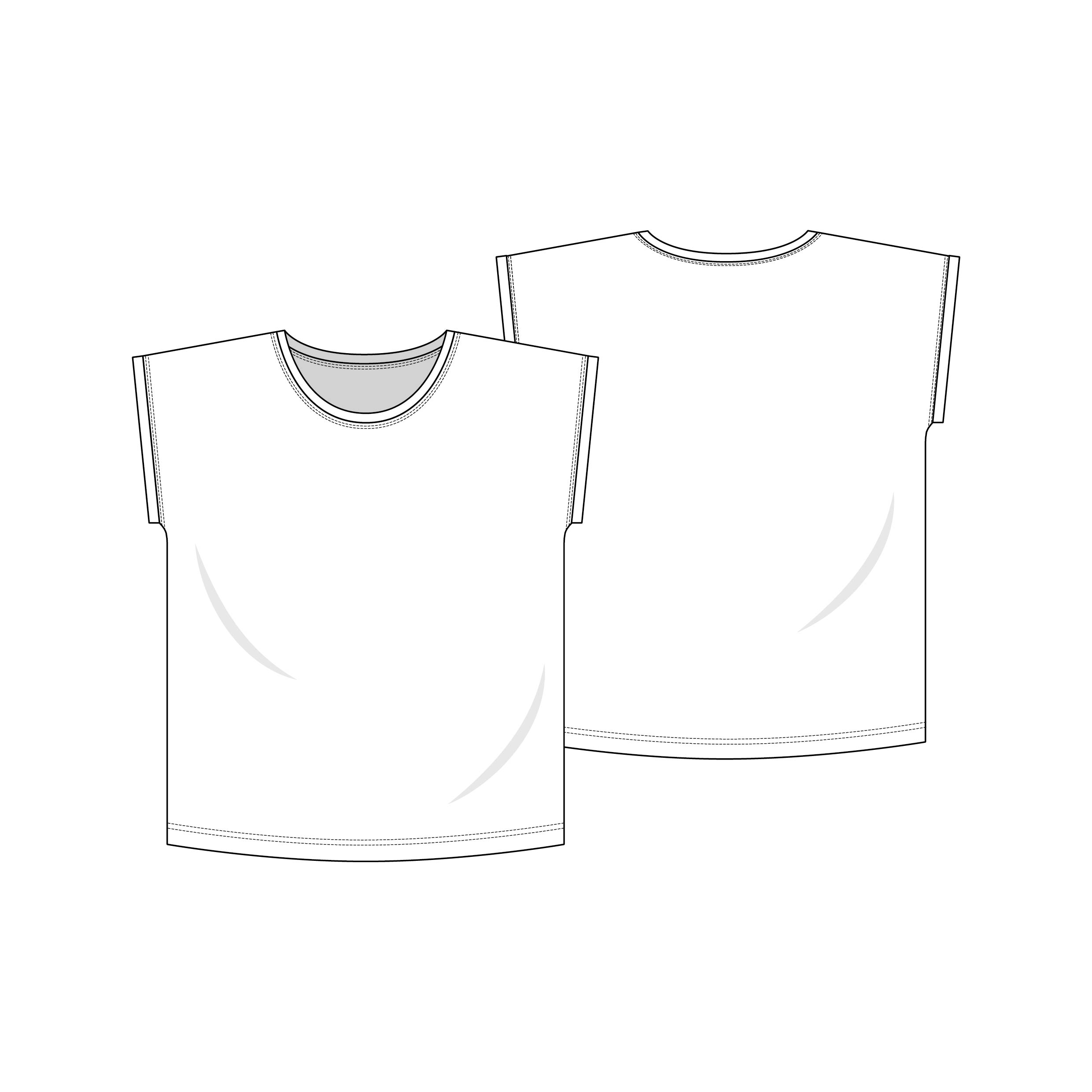 dibujo-plano-patrón-camiseta sin mangas